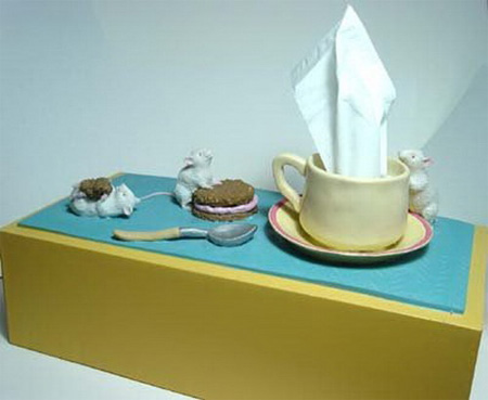 Hot Tea Tissue Box Cover