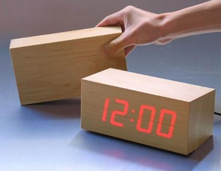 Wooden LED clock