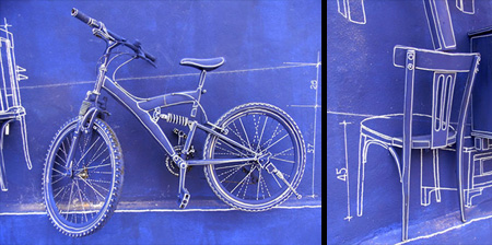 Creative Blueprint Art Installation