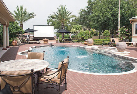 Outdoor Poolside Home Theater