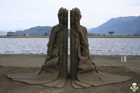 What Lies Beneath Sand Sculpture