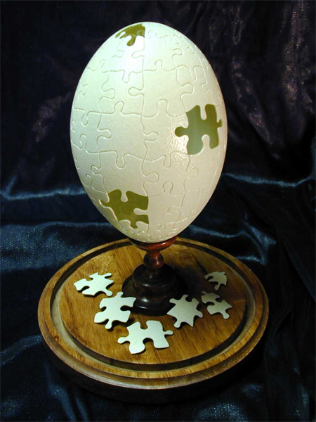 Jigsaw Eggshell Carving