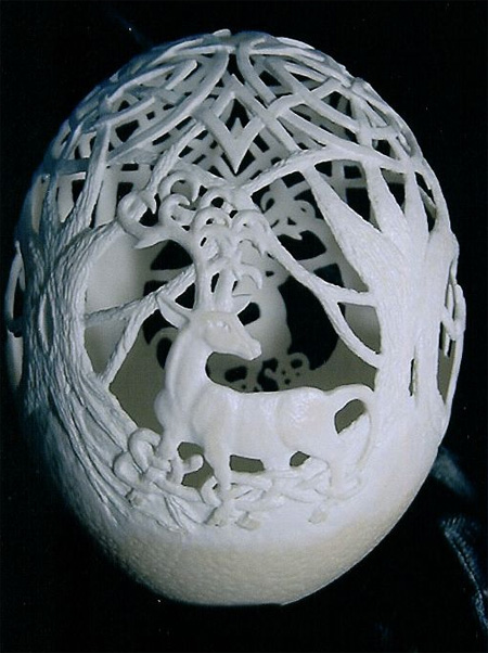 Eggshell Carving by Roger Porter