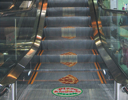 Pizza Kingdom Escalator Advertisement