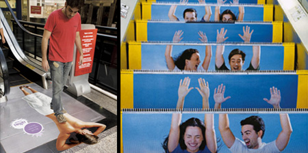 Clever and Creative Escalator Advertising