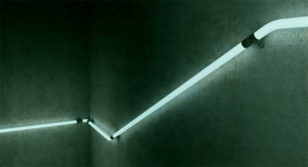 Cool LED Staircase Handrail Concept