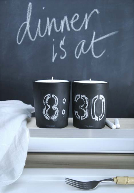 Chalkboard Candle