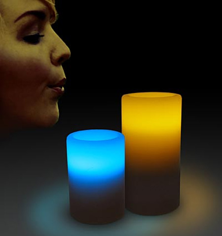 LED Blow On-Off Candles