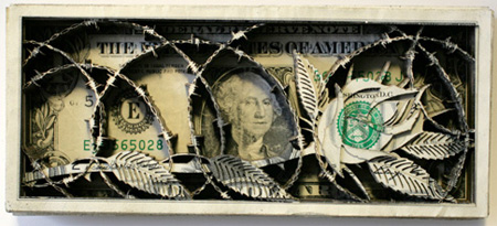 Laser Etched Dollar Art