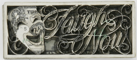 Laser Cut Dollar Bill Art by Scott Campbell