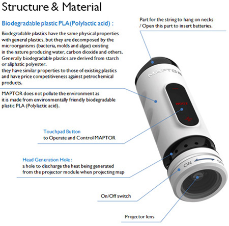 Maptor Portable Map Projector Concept