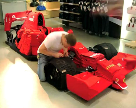 PUMA Builds Ferrari Car Out of Clothes