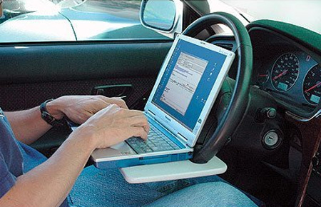 Laptop Steering Wheel Table