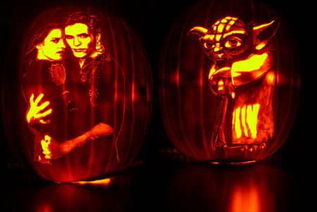 New Moon and Yoda Pumpkin