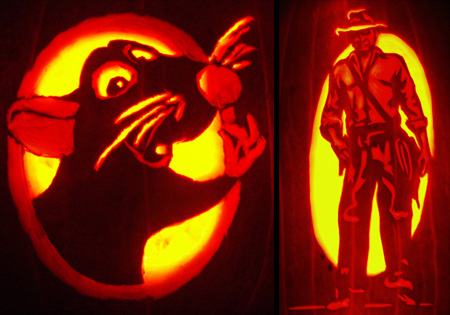 Ratatouille and Indiana Jones Pumpkin