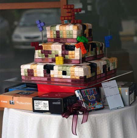 Tetris Wedding Cake