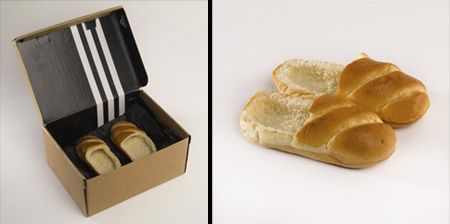 Edible Shoes Made of Bread