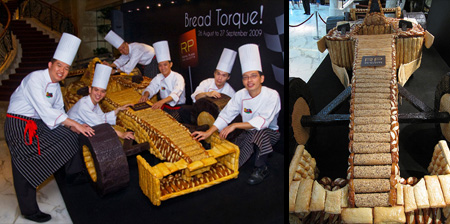 Formula 1 Car made out of Bread