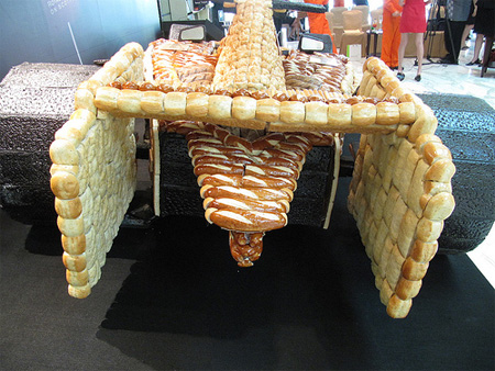 Formula 1 Race Car made out of Bread