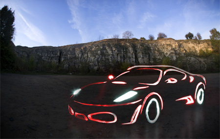 Ferrari F430 Light Graffiti