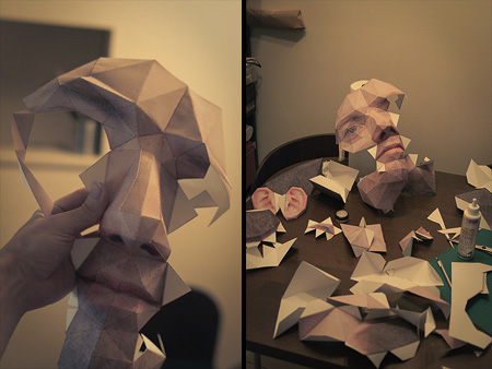 Paper Head Halloween Costume