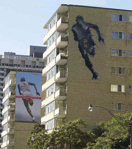 Nike Building Advertisement