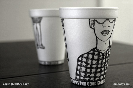 Styrofoam Coffee Cup Art