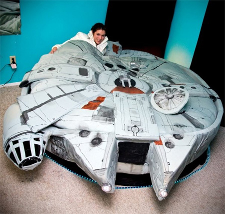 Millennium Falcon Bed by Kayla Kromer