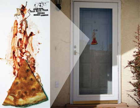 Punk Rock Pizza Door Ad