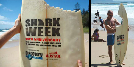 Clever Shark Week Surfboard