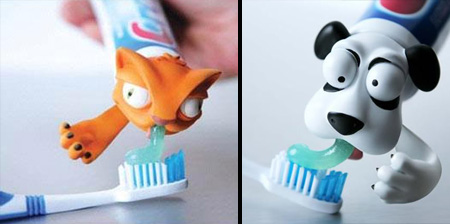Animal Toothpaste Heads