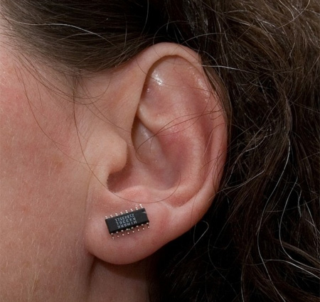 Computer Chip Earrings