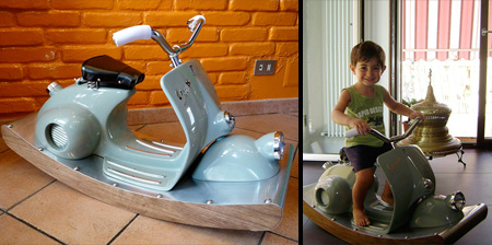 Vespa Scooter Rocking Horse