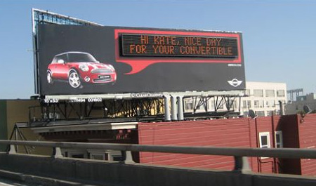 MINI Personalized Billboard