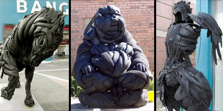 15 Amazing Used Tire Sculptures