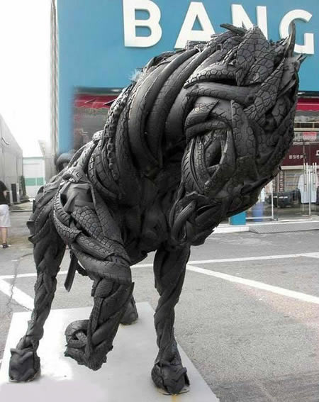 Horse Tire Sculpture
