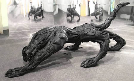 Panther Tire Sculpture