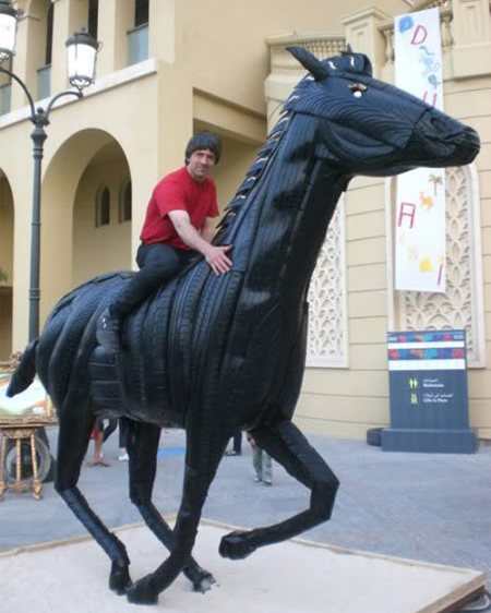 Used Tire Sculpture