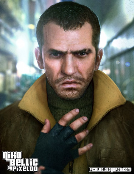 Untooned Niko Bellic