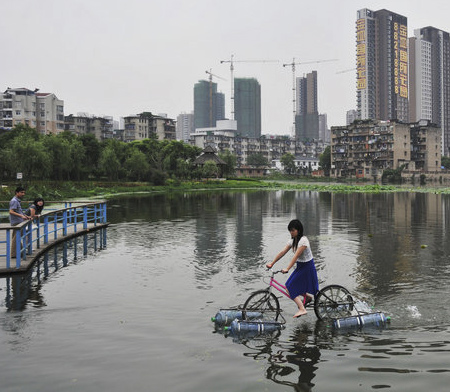 Bicycle Rides on Water