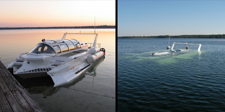 Speedboat Doubles as a Submarine