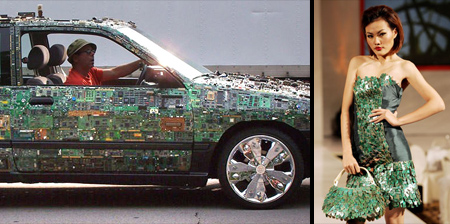 Recycled Circuit Board Creations