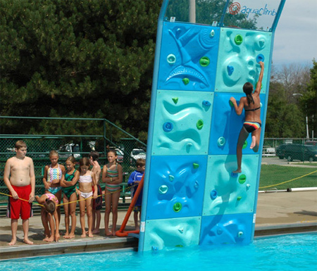 Poolside Climbing Wall