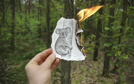 Burning Drawing