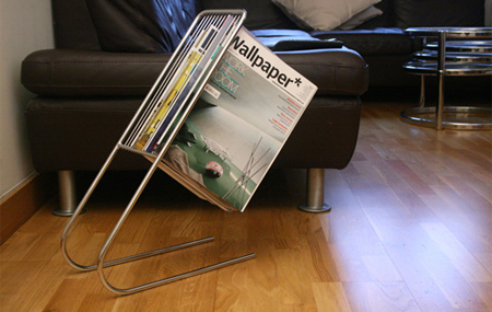 Chrome Magazine Rack