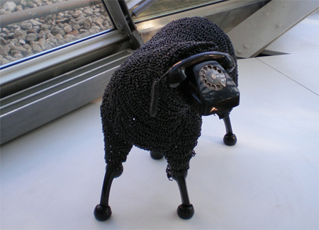 Telephone Sheep Sculpture