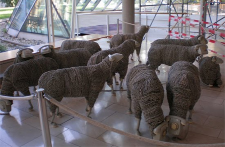 Phone Sheep Sculptures