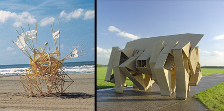 Wind Powered Walking Sculptures