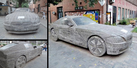 BMW Car made from Stone