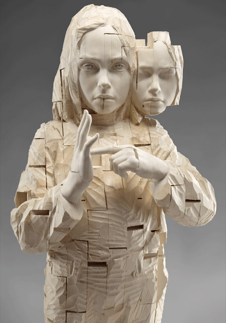 Wood Sculptures by Gehard Demetz